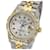 Rolex White Mop Mens Datejust Relógio de dois tons com mostrador de diamante e bisel de diamante Metal  ref.706516