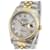 Rolex Herren Datejust White Mop römisches Zifferblatt 18ky Goldlünette 36mm Uhrenref Metall  ref.706536