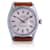 Relógio masculino Rolex Datejust com mostrador prateado bisel girado 36pulseira de couro mm Cinza  ref.706624