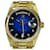Rolex Mens Day-date Rare Factory Blue Vignette Dial 18k Gold Watch  Metal  ref.706653