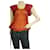 Christian Dior Perforiertes Orange m. Rote Ärmel Bluse T-Shirt Top-Größe 40 Viskose  ref.706828
