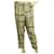 Lorena Antoniazzi Gray & Green Geometric Pattern Cropped trousers pants size 48 Grey Viscose  ref.706983