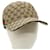 GUCCI Web Sherry Line GG Canvas Cap Beige Green Red Auth am3210 Cloth  ref.707003