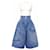 * Chanel Coco Mark Denim Pantalon Large Taille 34 Indigo Bleu Femme Coton  ref.707146