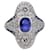 Autre Marque Gold ring 18k diamonds sapphires White gold  ref.707148