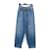 * CHANEL-BD249 CC Coco Mark 18A Roll Up Bottoms Jeans Jeanshose Baumwolle Damen Blau Unbenutzt  ref.707149