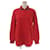 * BALENCIAGA Polo Manches Longues Logo Broderie Coton L Noir Rouge  ref.707295