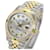 Rolex White Mop Mens Datejust Twotone Emerald Dial Diamond Bezel 36montre mm Métal  ref.707356