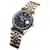 Rolex Herren Datejust Ss schwarzes Tapisserie-Zifferblatt geriffelte Lünette 36mm Uhrenref Metall  ref.707362