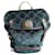 Mochila con hebilla forrada Gucci Marmont en terciopelo azul con monograma GG Cuero  ref.707427