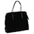 PRADA Hand Bag Velor Leather Black Auth ar7940  ref.707633