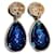 Chanel Gripoix Blue Golden Metal Glass  ref.707712