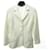 * Loro Piana Striped Tailored Jacket Blazer Single 2B Coton Lin 38 Soie Polyuréthane Blanc  ref.707732