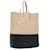 Céline CELINE Horizontal Cabas Tote Bag Leather Beige Black Auth fm1786  ref.707863