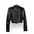 Giacca in pelle e pelliccia nera Bcbg Max Azria Taglia S Nero - vista 2