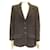 CHANEL JACKET BUTTONS LOGO CC P09217 taille 38 M IN GREEN TWEED GREEN JACKET  ref.708389