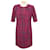 NEUF ROBE CHANEL P59547 42 L EN TWEED FILS ROSES MANCHES COURTES NEW DRESS  ref.708451