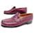 JM WESTON SHOES 180 7.5E 41.5 42 BURGUNDY GRAINED LEATHER MOCCASIN SHOES Dark red  ref.708509