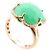 NEW ANELLO PASQUALE BRUNITO GOOD TONE ORO ROSA CRISOPRASIO VERDE E DIAMANTI NEW D'oro