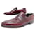 CHAUSSURES BERLUTI OLGA 348 7.5 41.5 MOCASSINS CUIR BORDEAUX SHOES LOAFERS  ref.708558