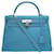 Hermès Kelly 32 Blue Leather  ref.708751