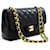 Chanel Classic lined flap 9" Chain Shoulder Bag Black Lambskin Leather  ref.709001