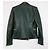 Balmain hunter green leather biker jacket - view 6