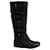Prada Knee High Boots in Black Leather  ref.709542