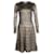 Temperley London Knitted Long Sleeve Dress in Metallic Gold Wool Golden  ref.709577
