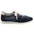 Brunello Cucinelli Sneaker Allacciate con Pannelli in Pelle Scamosciata Blu Navy Svezia  ref.709590