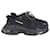 Zapatillas Balenciaga Triple S con suela transparente en poliéster negro  ref.709607