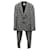 Costume Sandro Paris motif pied-de-poule en polyester gris  ref.709612