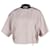 Brunello Cucinelli Brunelo Cucinelli Kurz geschnittene Jacke mit fallenden Schulterärmeln aus rosafarbenem Polyester Pink  ref.709664