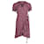 Diane Von Furstenberg Puffed Sleeve Wrap Dress in Pink Floral Print Viscose Cellulose fibre  ref.709680