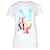 Max Mara Maxmara Humor Logo-Print T-shirt in White Cotton Jersey  ref.709705