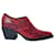 Chloé Rylee Ankle Boots in Schlangenoptik aus rotem Leder  ref.709708