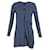 Mini abito asimmetrico a maniche lunghe di Acne Studios in viscosa blu navy Fibra di cellulosa  ref.709747