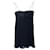 Kleid Maje mit Lederoberteil aus schwarzer Seide  ref.709758