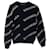 Balenciaga All Over Logo Sweater in Black Wool  ref.709839