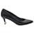 Zapatos de tacón Chanel Pearl CC en piel de cordero negra Negro Cuero  ref.709859