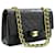 Chanel Classic gefütterte Klappe 10"Chain Shoulder Bag Black Lambskin Schwarz Leder  ref.710295
