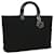 Christian Dior lady dior cannage Hand Bag Nylon Black Auth bs2685  ref.710744