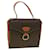 Céline CELINE Macadam Canvas Hand Bag PVC Leather Brown Auth rd3514  ref.710884