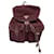 Prada Red Tessuto Backpack Dark red Leather Pony-style calfskin Nylon Cloth  ref.711139