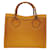 Gucci Bolsa tote vintage de couro amarelo princesa Diana bambu  ref.711171