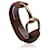 Gucci Vintage Tan Leather Bangle Cuff Belt Bracelet Gold Horsebit Beige  ref.711209
