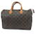 Louis Vuitton Speedy 35 monogram Brown Leather  ref.711225