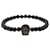 Pave Beaded Bracelet - Alexander Mcqueen - Black - Metal Silvery Metallic  ref.711226