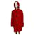 Burberry vintage hooded duffle coat, Special edition Red Wool  ref.711462