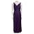 Jenny Packham Vestido de noche de gasa en violeta Morado oscuro Poliéster  ref.711501